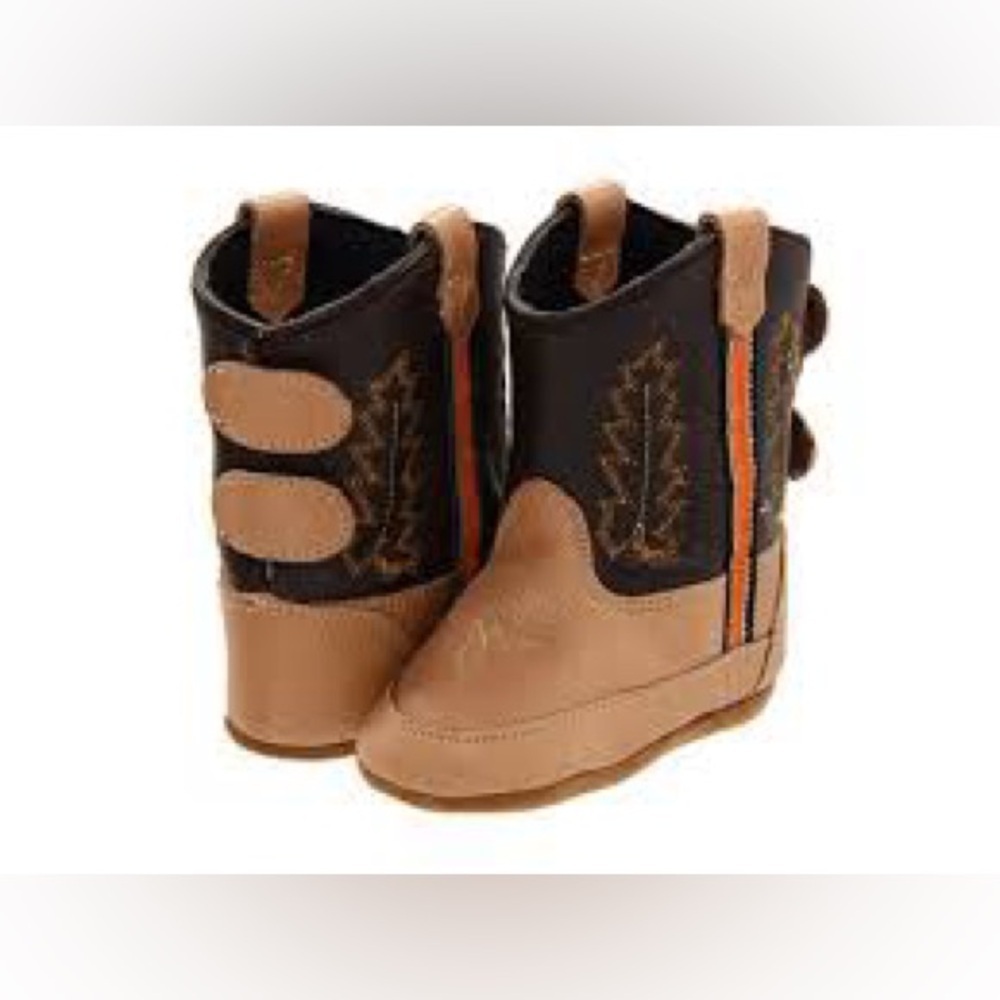 Old West baby booties soft cowboy boots western baby size 4 crib‎ shoes